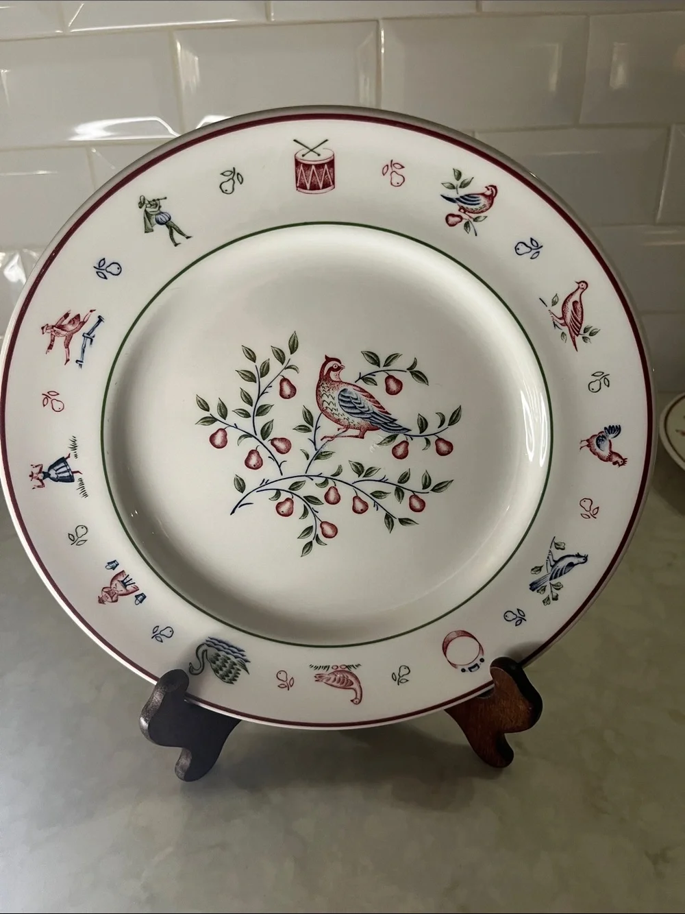 Johnson Brothers Dinner Plate  10.25” 12 Days of Christmas Partridge Pear Tree